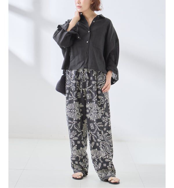 journal standard L'essage「ヨーロピアンフラックス ショートシャツ」|シャツ・ブラウス|