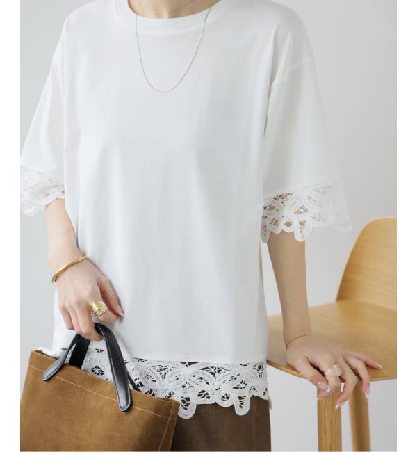 JOURNAL STANDARD relume「バテンレーストリムTシャツ」|Tシャツ・カットソー|ホワイト