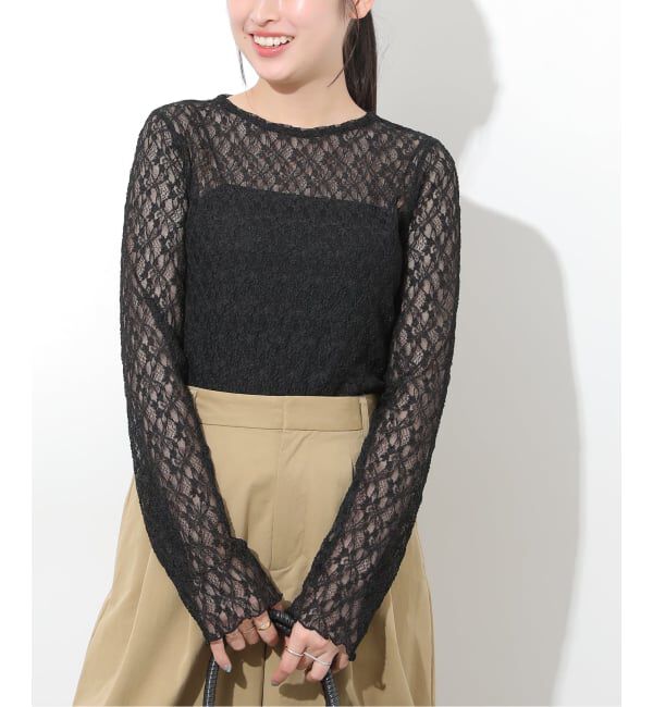JOURNAL STANDARD relume「《追加予約3》フラワーシアーレースロングスリーブ」|Tシャツ・カットソー|