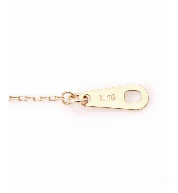 Lilas by Spick&Span「《WEB限定》ボックスダイヤ12mmバーティカルバーネックレス K10」|ネックレス|