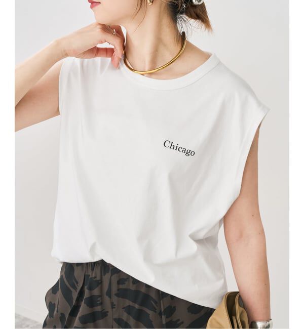 Spick and Span「バックロゴプリントフレンチT」|Tシャツ・カットソー|ホワイト
