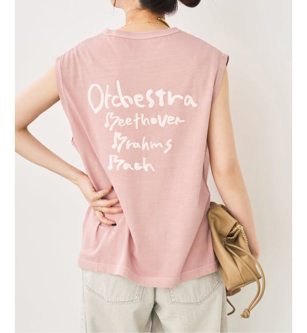 Spick and Span「バックロゴプリントフレンチT」|Tシャツ・カットソー|ピンク