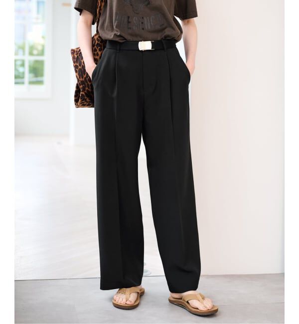 U by SPICK&SPAN「ベルトツキパンツ」|スラックス|