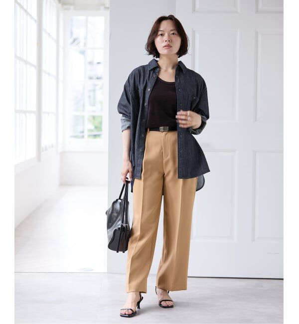 U by SPICK&SPAN「ベルトツキパンツ」|スラックス|