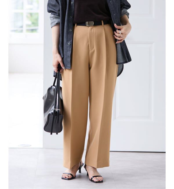 U by SPICK&SPAN「ベルトツキパンツ」|スラックス|