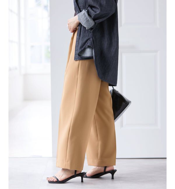 U by SPICK&SPAN「ベルトツキパンツ」|スラックス|