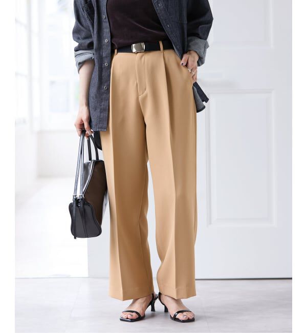 U by SPICK&SPAN「ベルトツキパンツ」|スラックス|