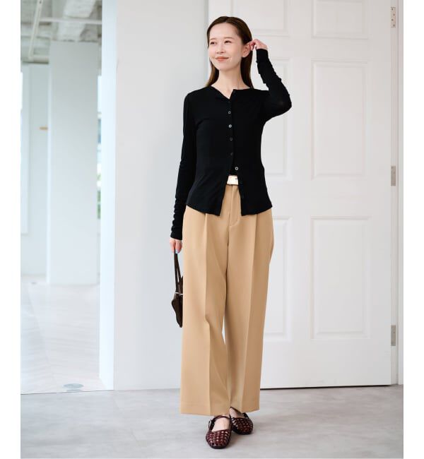 U by SPICK&SPAN「ベルトツキパンツ」|スラックス|