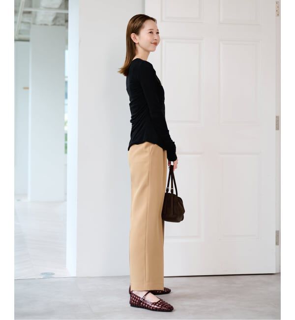 U by SPICK&SPAN「ベルトツキパンツ」|スラックス|