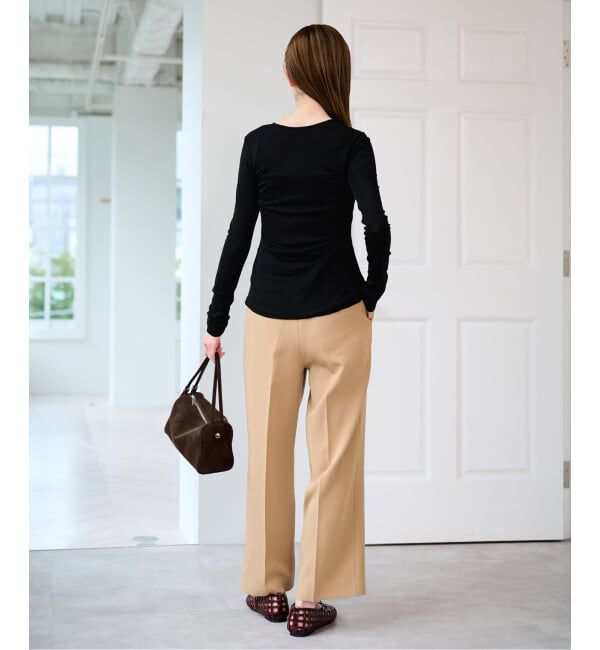 U by SPICK&SPAN「ベルトツキパンツ」|スラックス|