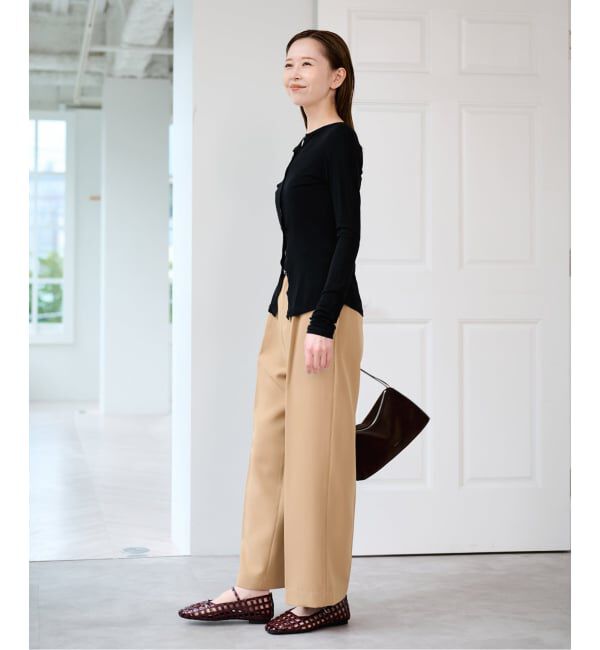 U by SPICK&SPAN「ベルトツキパンツ」|スラックス|