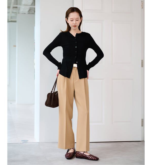 U by SPICK&SPAN「ベルトツキパンツ」|スラックス|