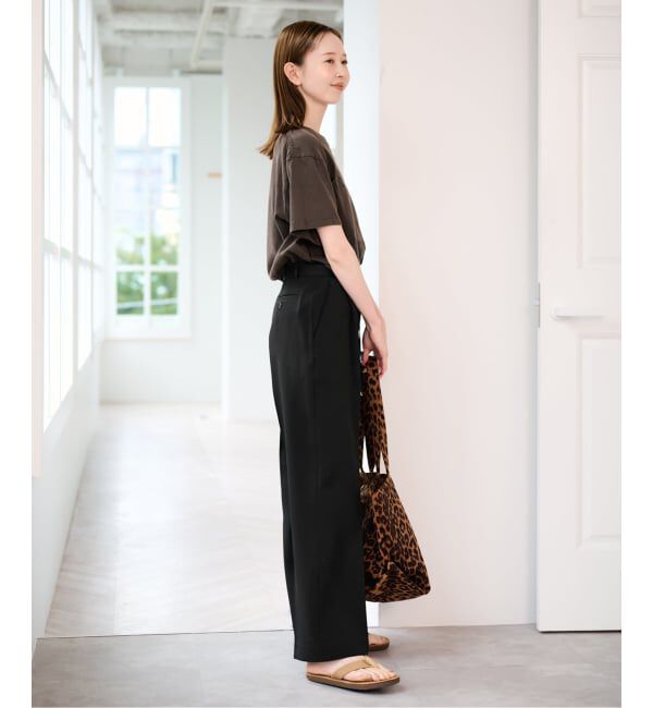 U by SPICK&SPAN「ベルトツキパンツ」|スラックス|