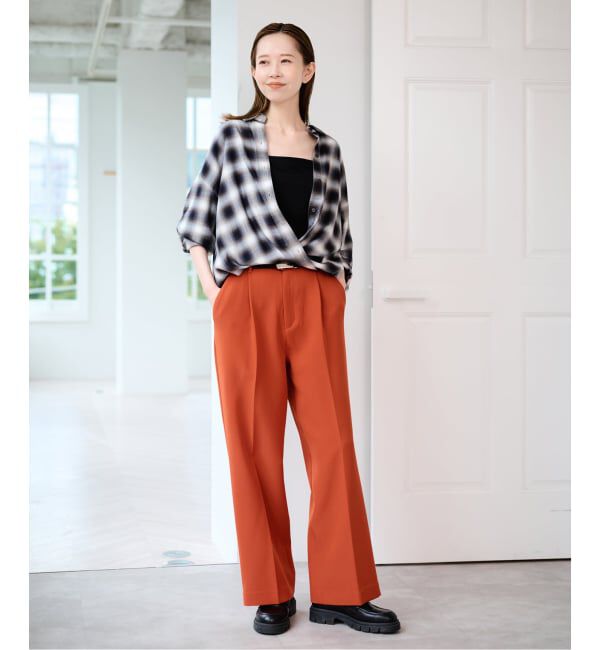 U by SPICK&SPAN「ベルトツキパンツ」|スラックス|