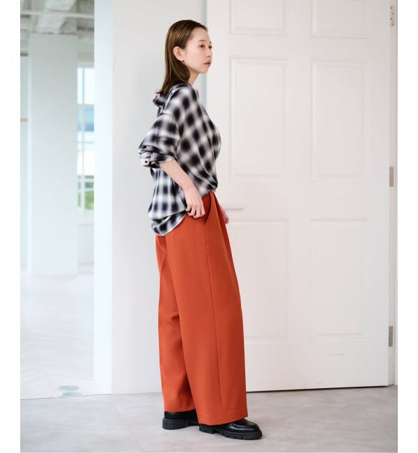 U by SPICK&SPAN「ベルトツキパンツ」|スラックス|