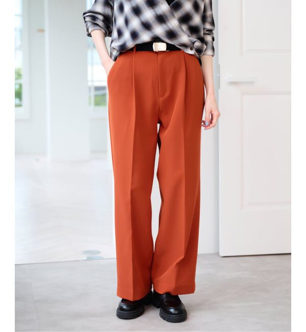 U by SPICK&SPAN「ベルトツキパンツ」|スラックス|