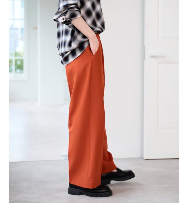 U by SPICK&SPAN「ベルトツキパンツ」|スラックス|