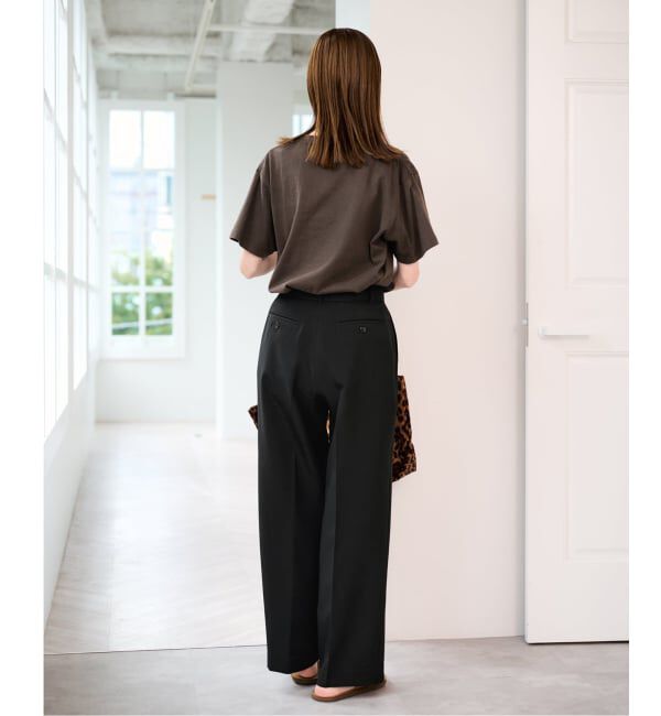 U by SPICK&SPAN「ベルトツキパンツ」|スラックス|