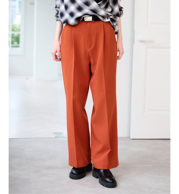 U by SPICK&SPAN「ベルトツキパンツ」|スラックス|