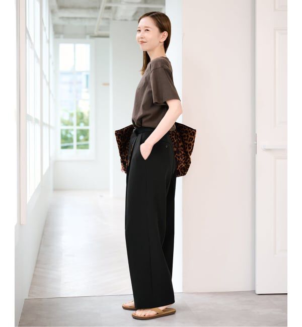 U by SPICK&SPAN「ベルトツキパンツ」|スラックス|