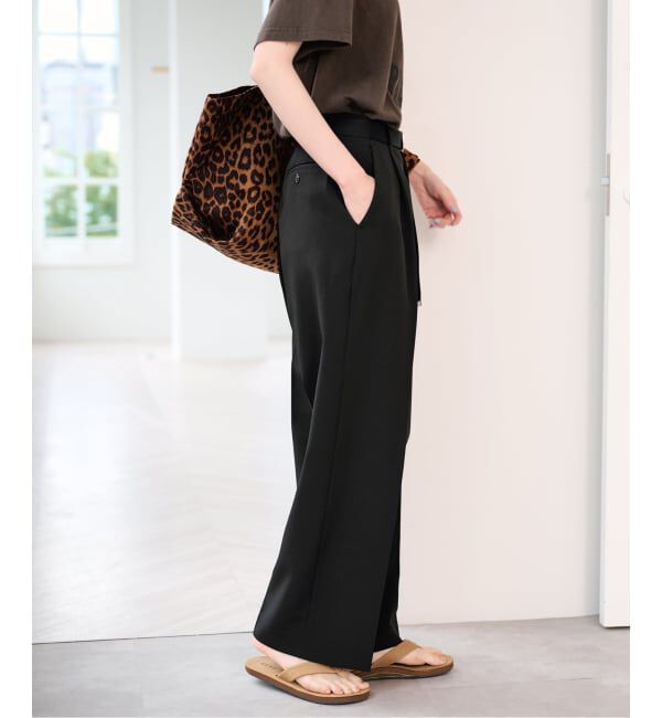 U by SPICK&SPAN「ベルトツキパンツ」|スラックス|