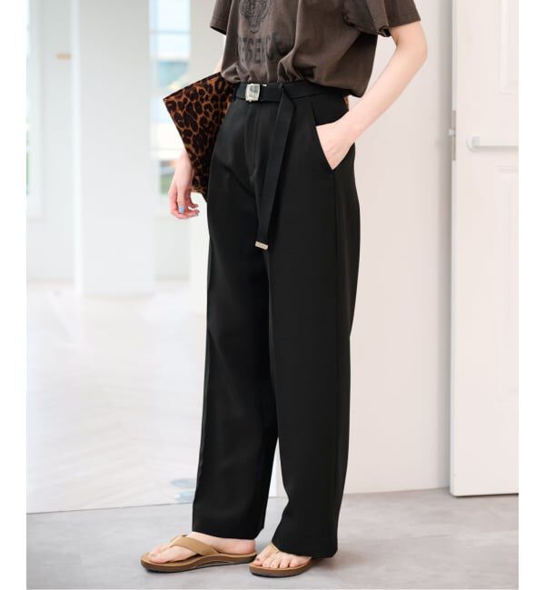 U by SPICK&SPAN「ベルトツキパンツ」|スラックス|