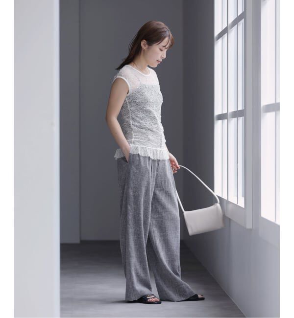  「【洗える】Mewl / ミュール レースフレンチタンク」|Tシャツ・カットソー|