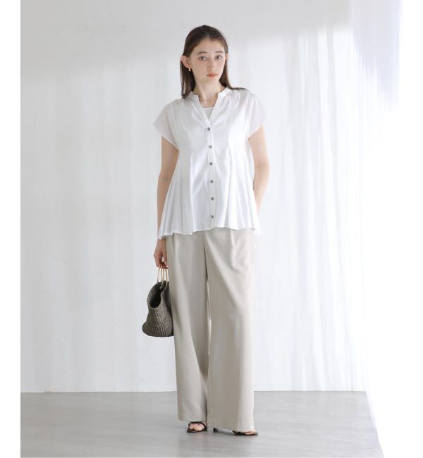  「【洗える】ダルサテンリボンパンツ」|スラックス|