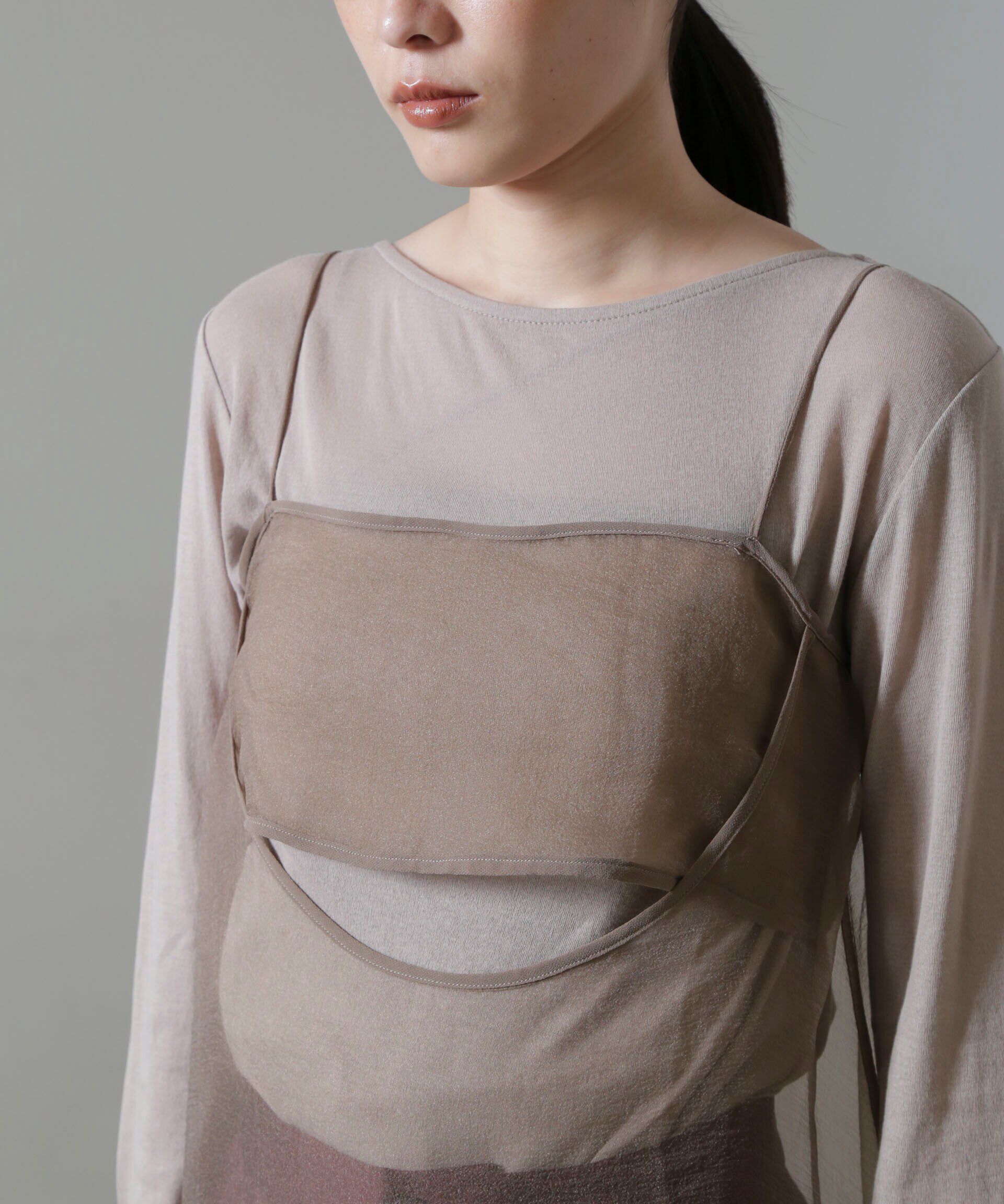 nano･universe「ESTHE/Cut-Out Organza Dress」|ワンピース|