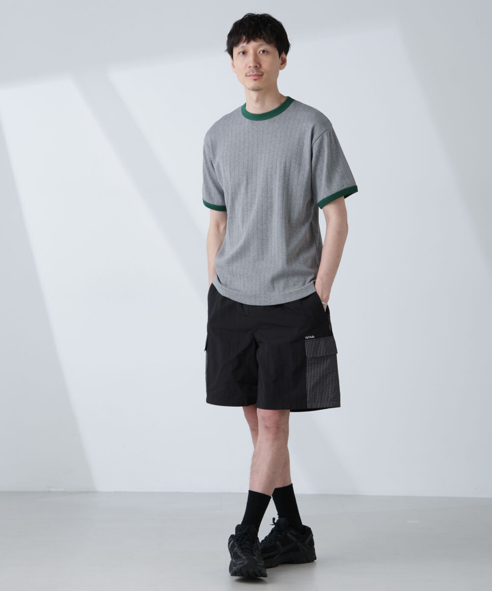 NANO universe「「NJ/CLUB」 針抜きリンガーTシャツ」|Tシャツ・カットソー|