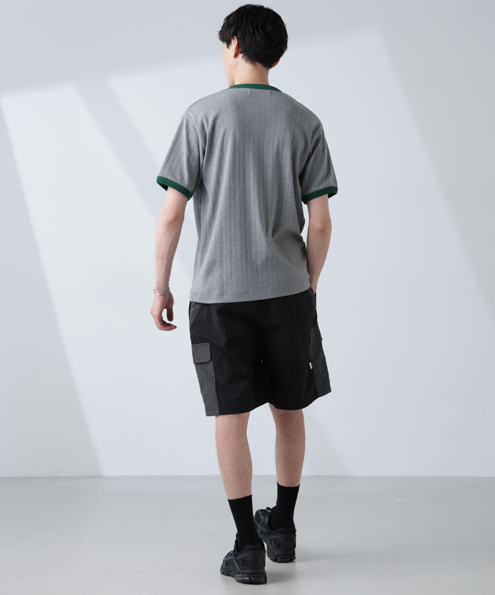 NANO universe「「NJ/CLUB」 針抜きリンガーTシャツ」|Tシャツ・カットソー|