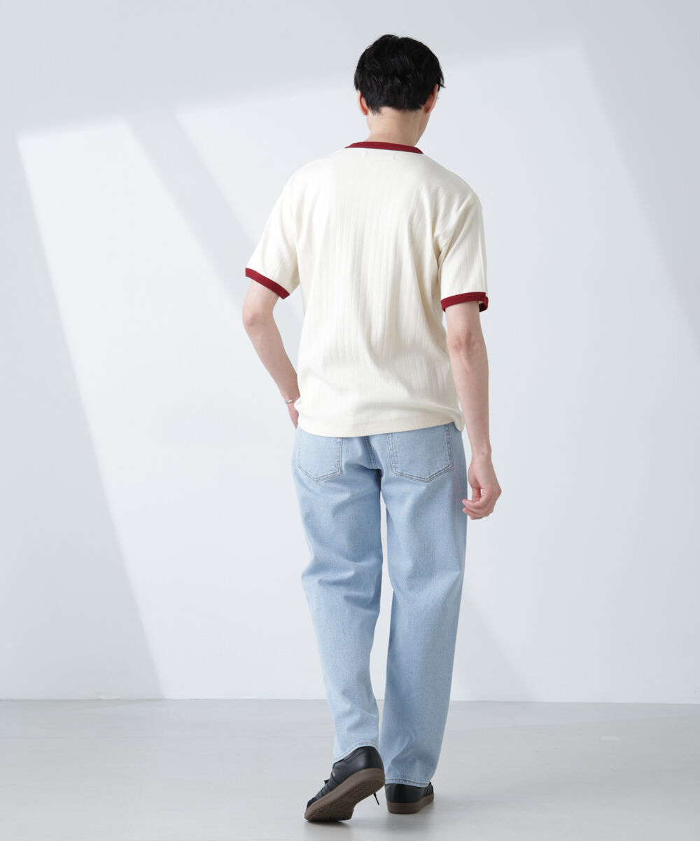 NANO universe「「NJ/CLUB」 針抜きリンガーTシャツ」|Tシャツ・カットソー|