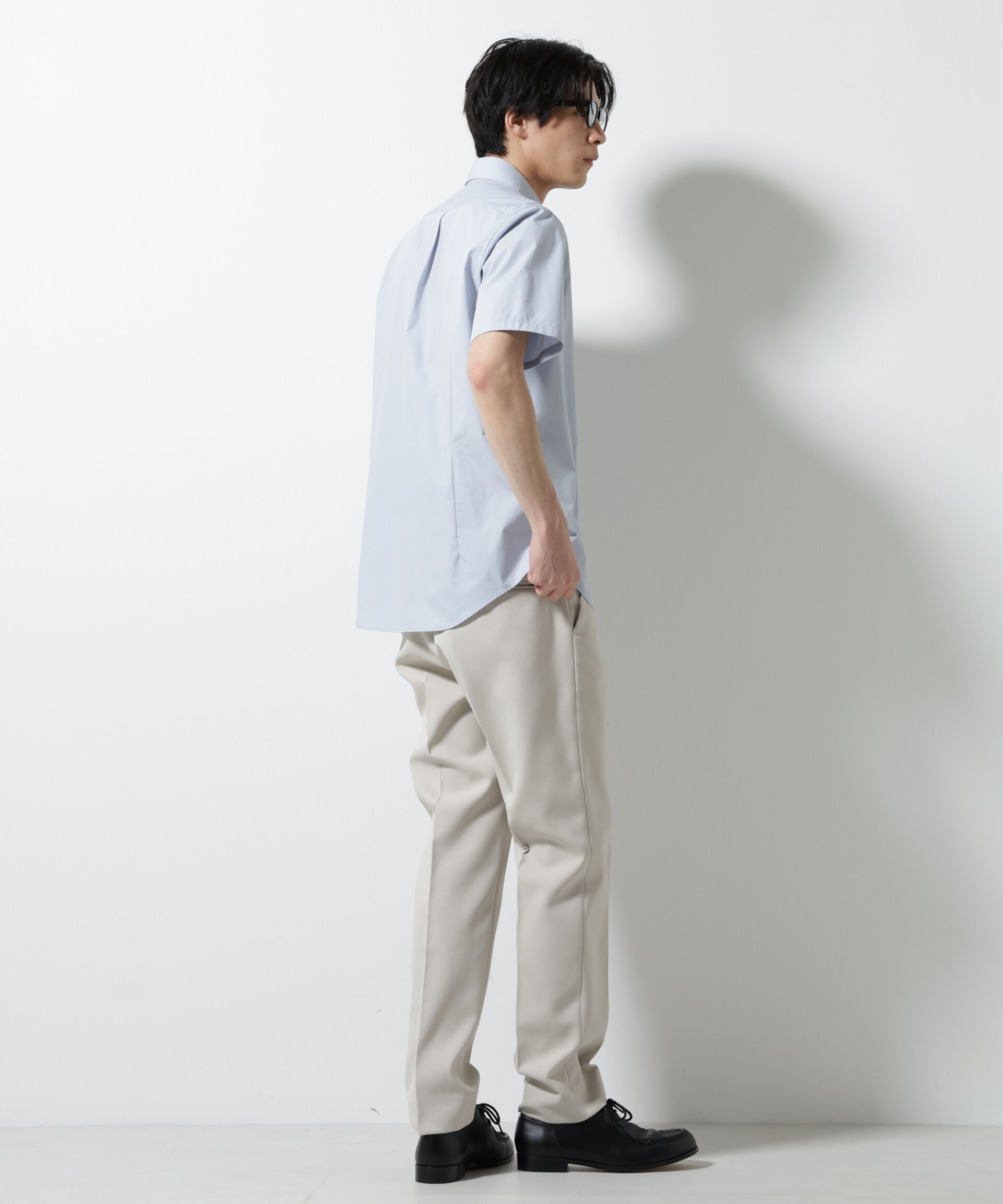 NANO universe「「N shirt」 速乾 セミワイドカラーシャツ半袖」|シャツ・ブラウス|