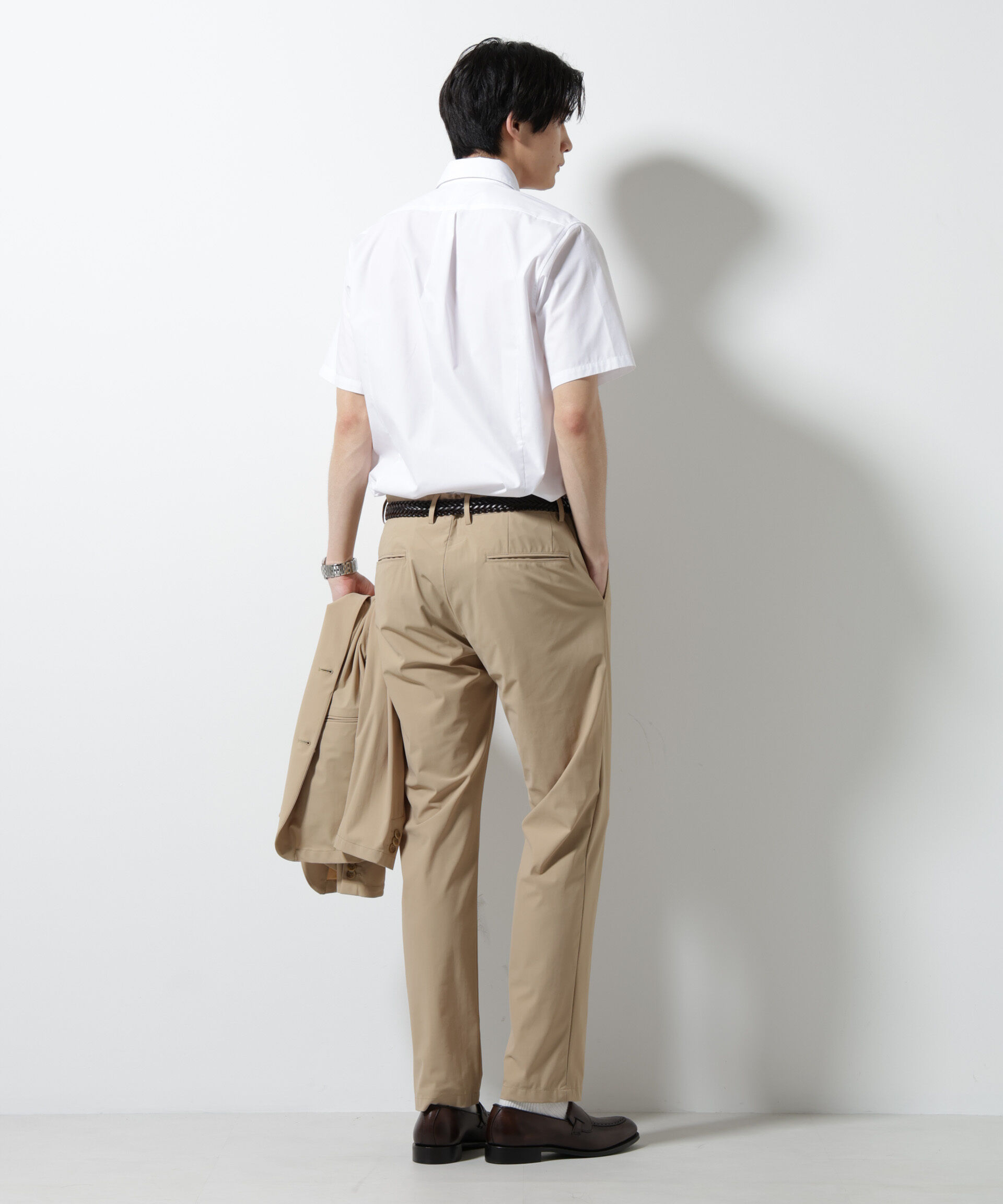 NANO universe「「N shirt」 速乾 セミワイドカラーシャツ半袖」|シャツ・ブラウス|