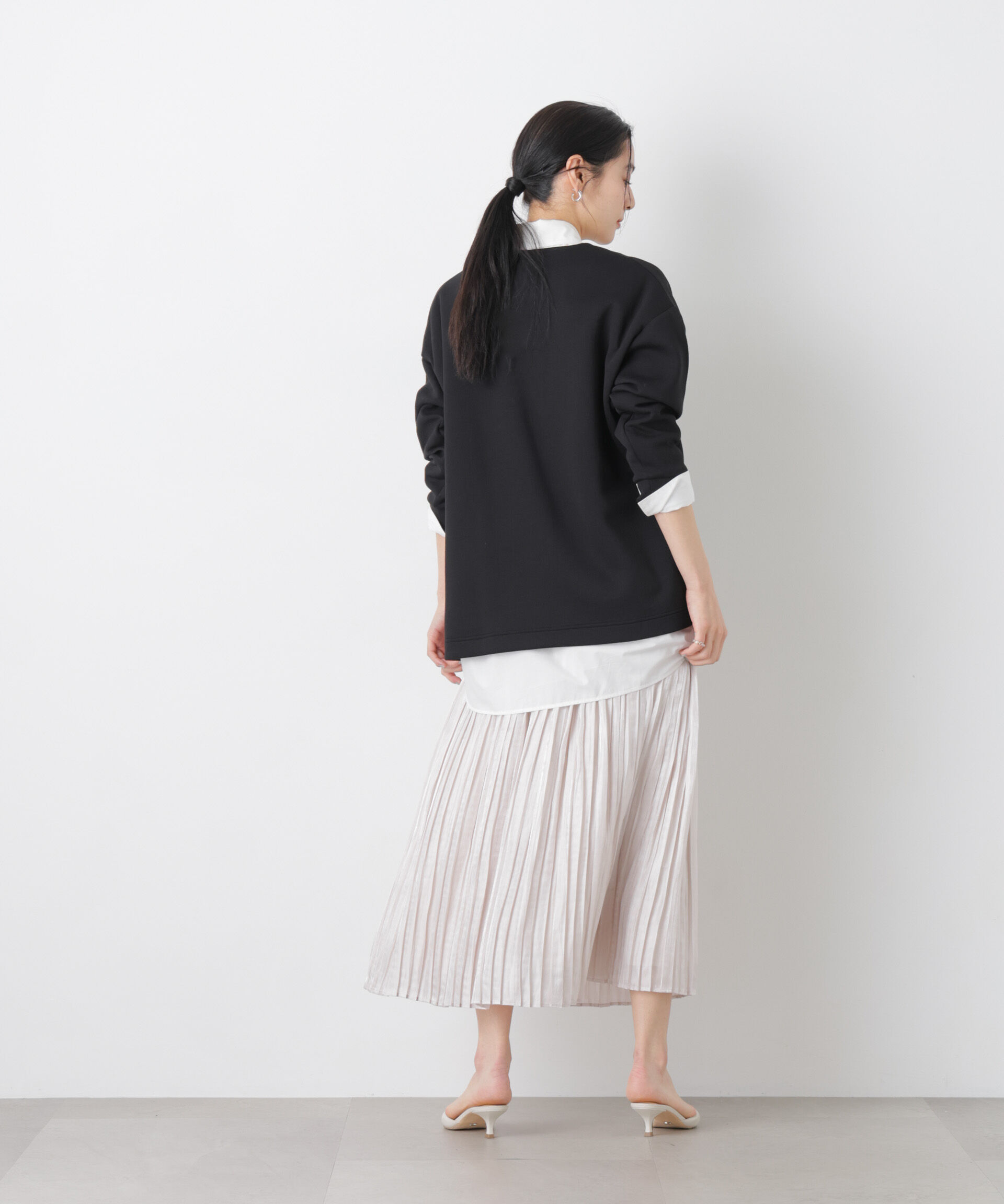 nano･universe「ダンボールカットキーネックスリットトップス」|Tシャツ・カットソー|