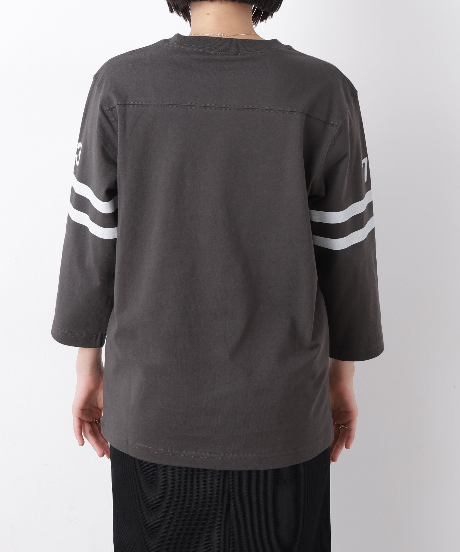 nano･universe「Champion/3/4 SLEEVE FOOTBALL T-SHIRT」|Tシャツ・カットソー|