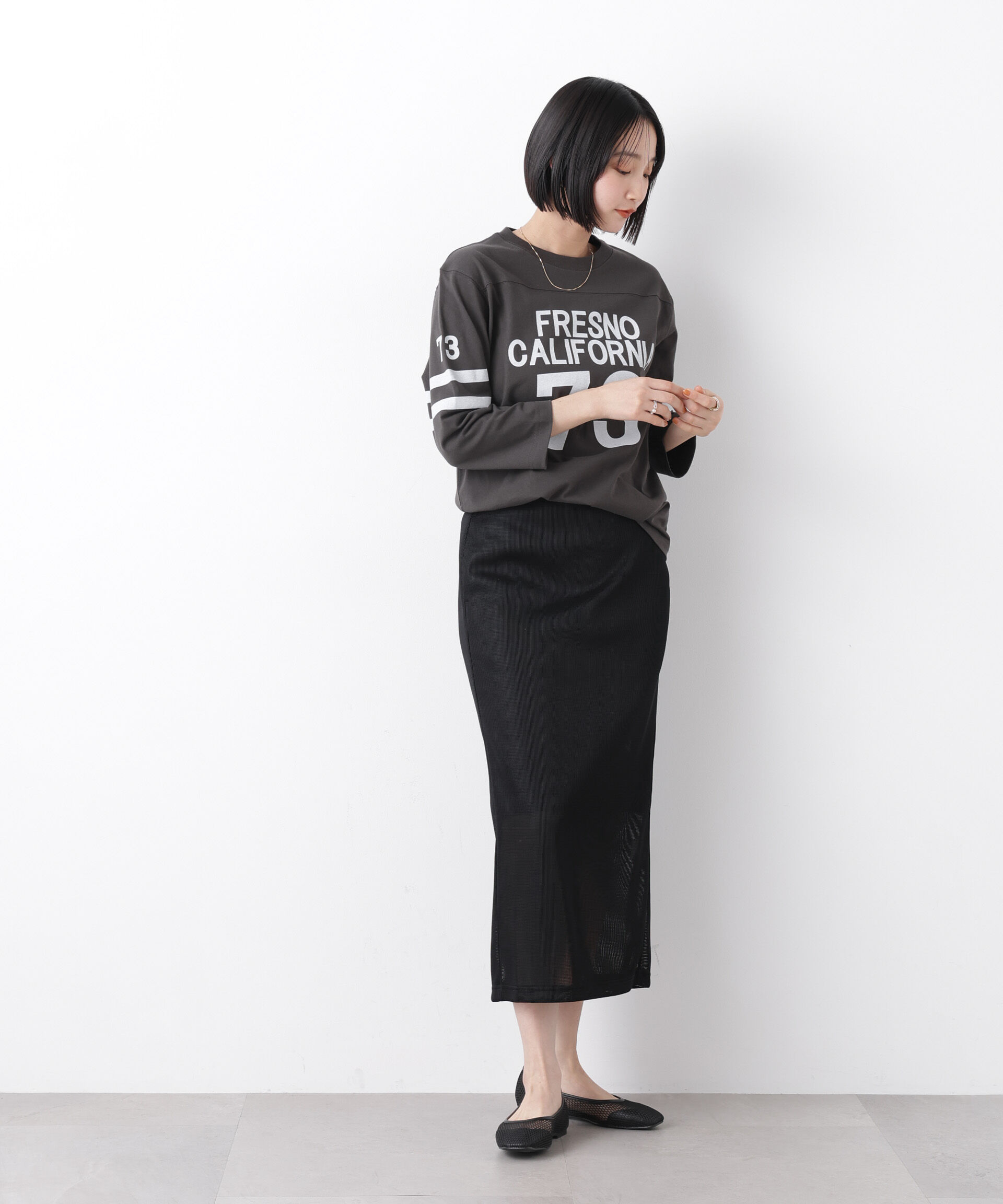 nano･universe「Champion/3/4 SLEEVE FOOTBALL T-SHIRT」|Tシャツ・カットソー|