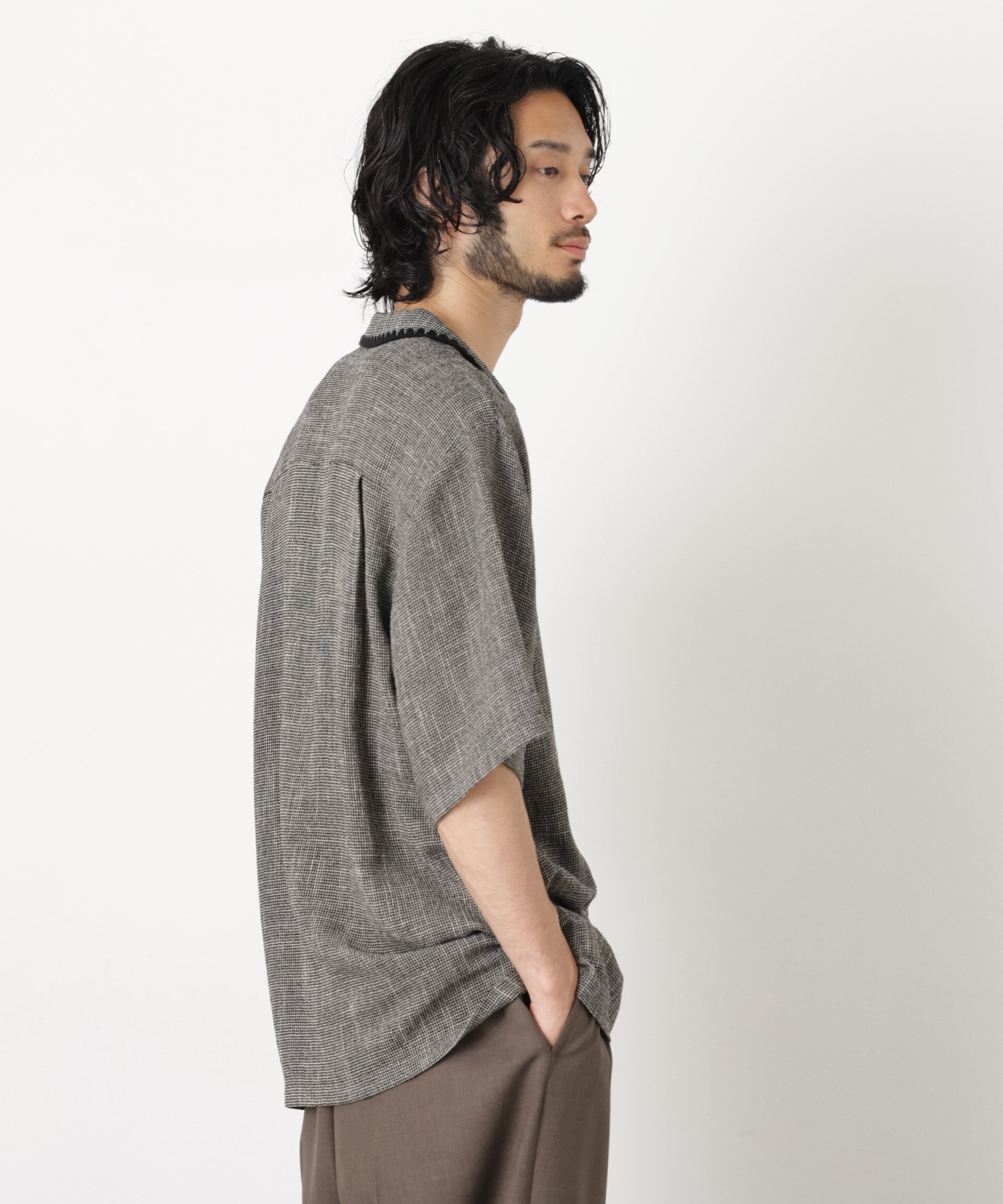 NANO universe「CLAM EMBROIDARY カラミシャツ」|シャツ・ブラウス|