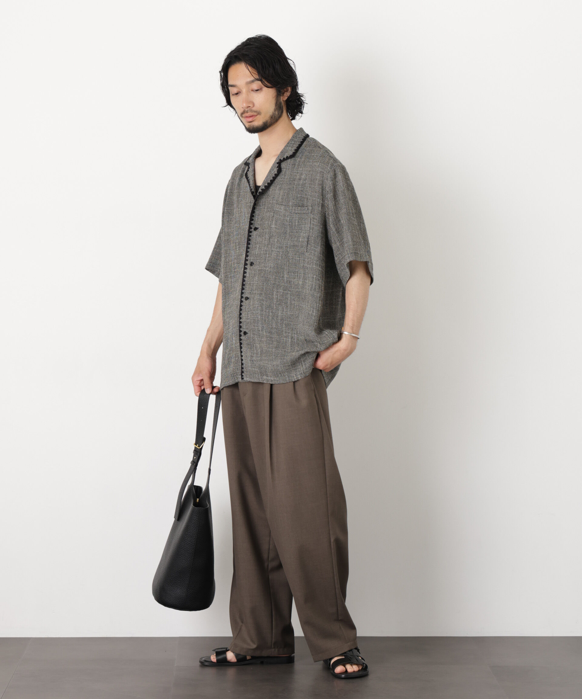 NANO universe「CLAM EMBROIDARY カラミシャツ」|シャツ・ブラウス|