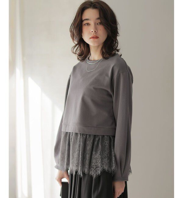 組曲「フレンチテリーレースコンビ カットソー」|Tシャツ・カットソー|