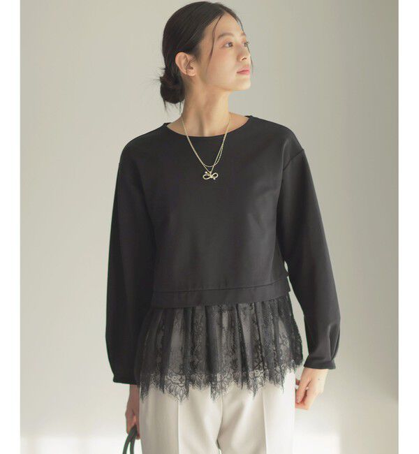 組曲「フレンチテリーレースコンビ カットソー」|Tシャツ・カットソー|