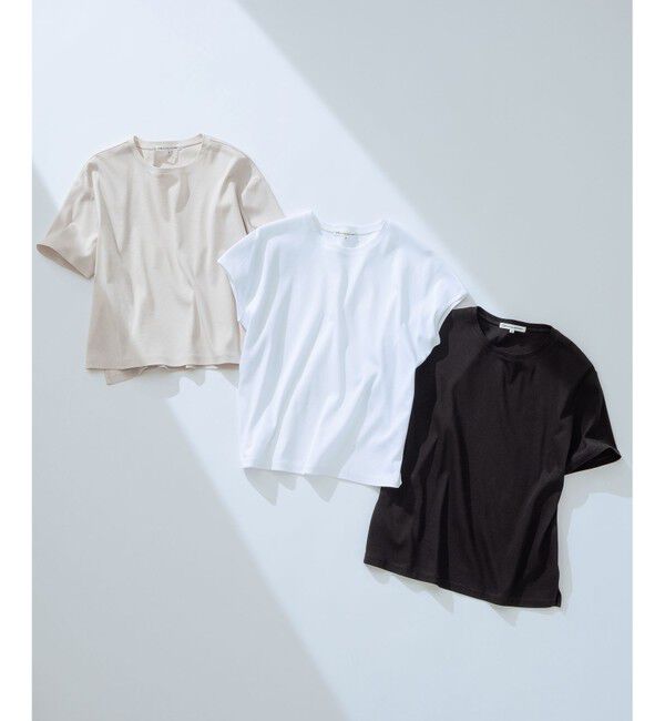 23区「【速乾性/汗じみ防止】半袖 クロップド IT Tシャツ」|Tシャツ・カットソー|
