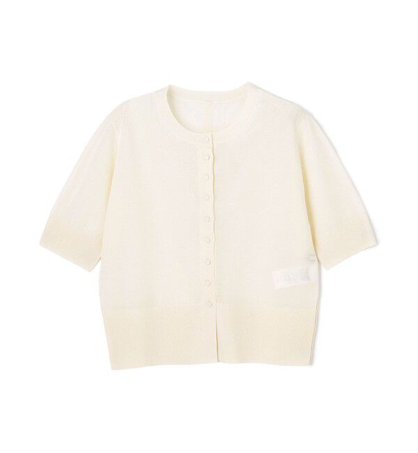 BEIGE,「MOISE / シアーニット　5分袖カーディガン」|ニット・セーター|
