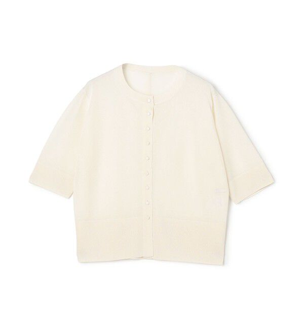 BEIGE,「MOISE / シアーニット　5分袖カーディガン」|ニット・セーター|