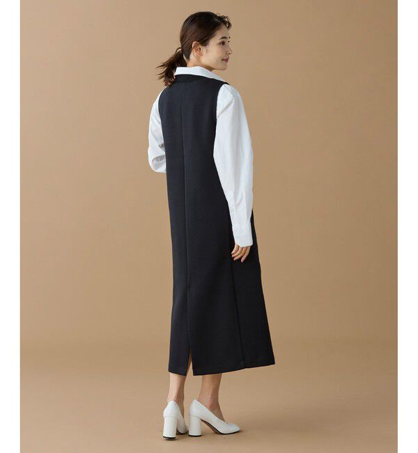 LACOSTE「ダンボールジャージニット ジャンパードレス / ジャンパースカート」|ワンピース|