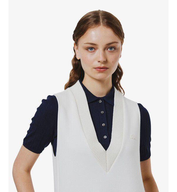 LACOSTE「ダンボールジャージニット ジャンパードレス / ジャンパースカート」|ワンピース|