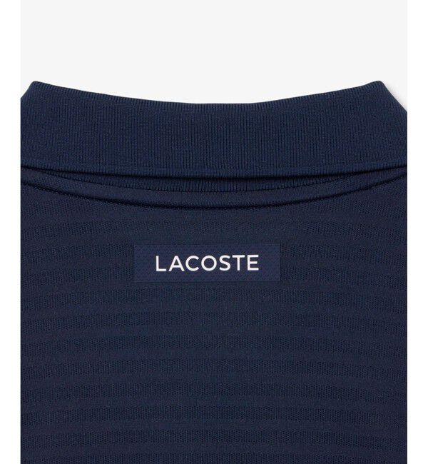 LACOSTE「ウルトラドライ コートジャカードジップポロシャツ」|ポロシャツ|