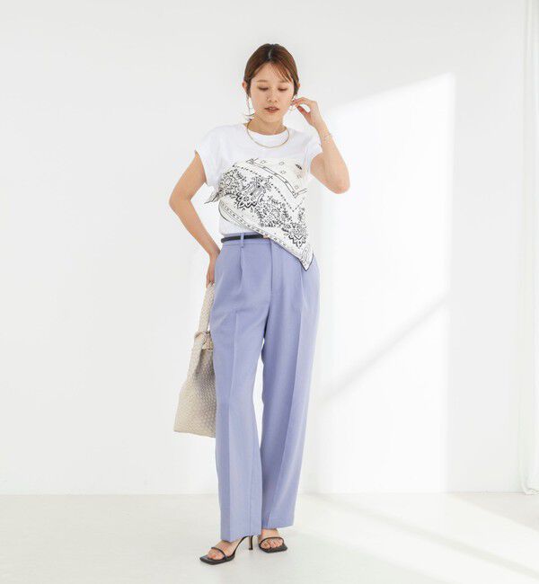 NOLLEY'S「《セットアップ対応》ウォッシャブルストレッチツイル愛されセミワイドパンツ」|その他|