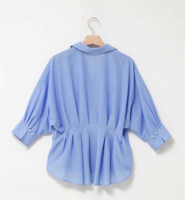NOLLEY'S「《接触冷感》【BECシリーズ】ウォッシャブルシアースキッパータック半袖ブラウス」|シャツ・ブラウス|