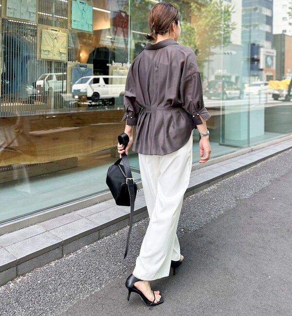 NOLLEY'S「《接触冷感》【BECシリーズ】ウォッシャブルシアースキッパータック半袖ブラウス」|シャツ・ブラウス|